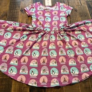 Dot Dot Smile size 5/6 or 7 Girls snow globes Christmas Cap twirl dress New